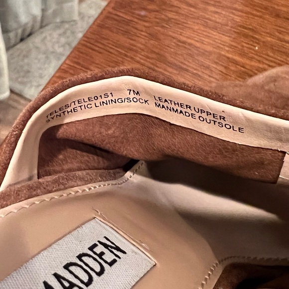 Steve Madden Teles Slide - brown suede size 7 - Picture 4 of 5
